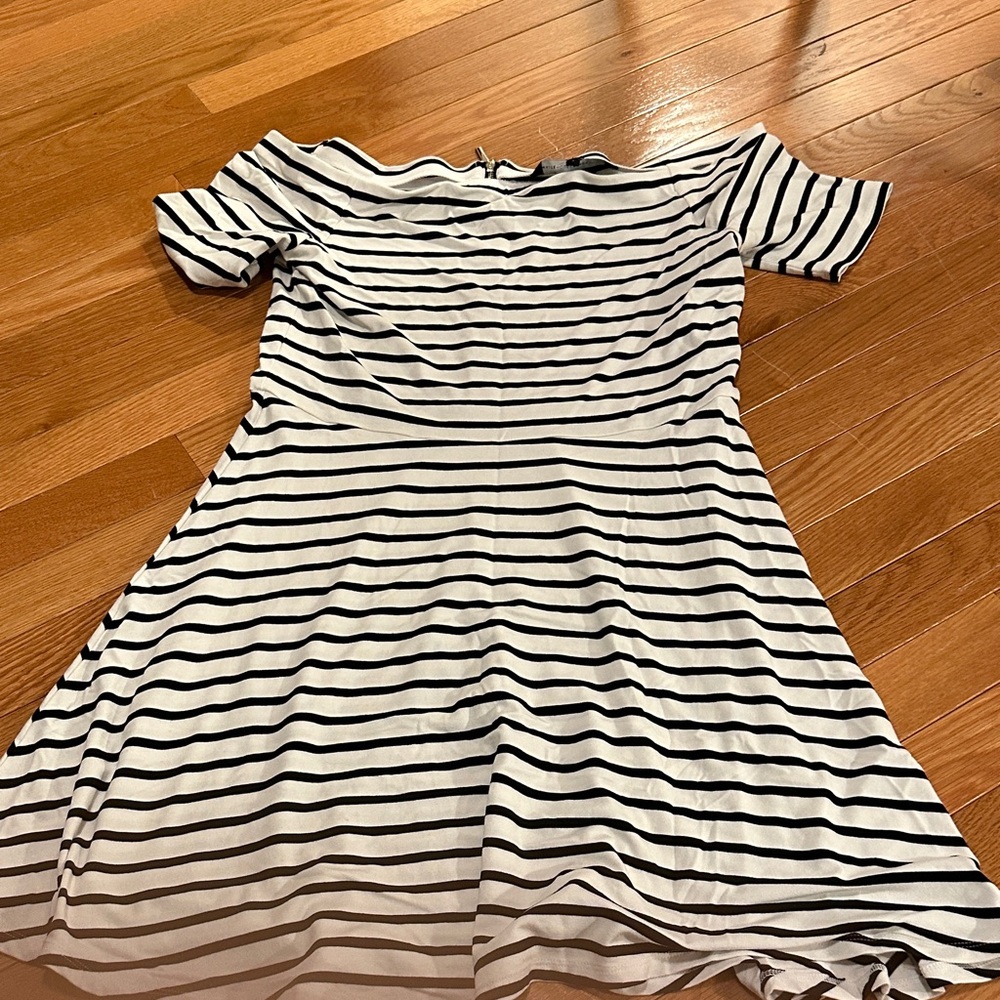 WHBM  Striped Off-Shoulder Dress